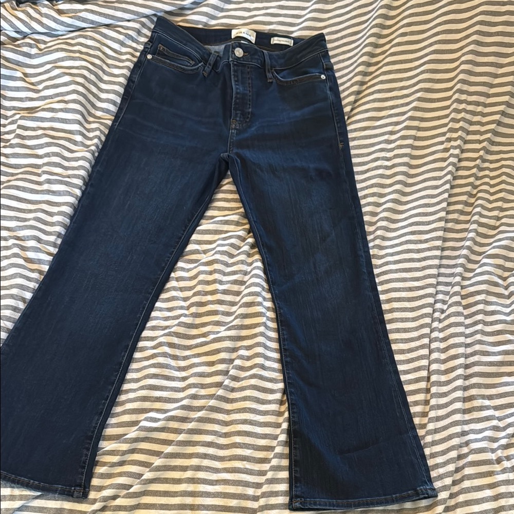 Frame Denim Blue Ankle Cropped Jeans